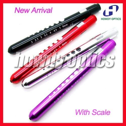 20pcs Medical EMT Surgical Penlight The Pupil Pen Light Flashlight With Scale