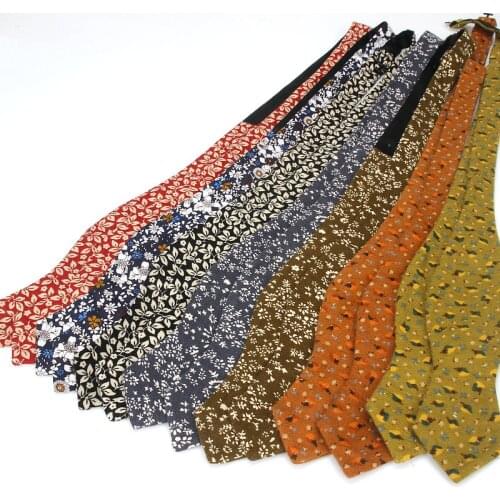 Fashion Cotton Bowtie for Men Plain Self Bow Tie Bowtie Flower Paisley Bow Ties Cravat Butterfly Men Self-tied wedding butterfly