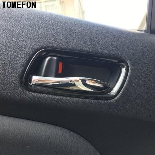 4Pcs For Toyota Prius XW50 2016 2017 ABS Matte Internal Door Handle Cover Frame Bowl Cup Panel Trim Car Styling