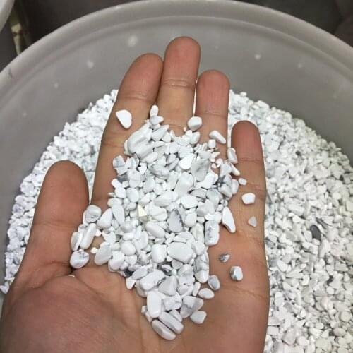 Natural white turquoise gravel stones howlite stones