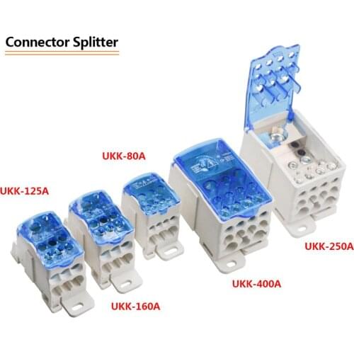 UUK-80A/125A/160A/250A/400A/500A Rail type splitter box universal wire connector Splitter High current distribution box 1000V