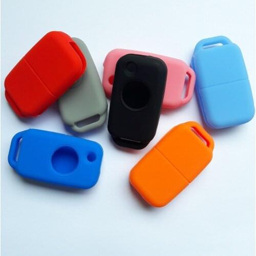 Rubber Smart Keycase For Car Silicon 1 Button Shell Holder For Mercedes Benz W168 W124 W202 C230 S500 S320 FOB