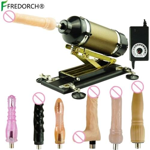 FREDORCH New Arrival Automatic Sex Machine with 6 kinds Dildos Attachments Love Machines Gun Stronger Power for Women Sex Toys