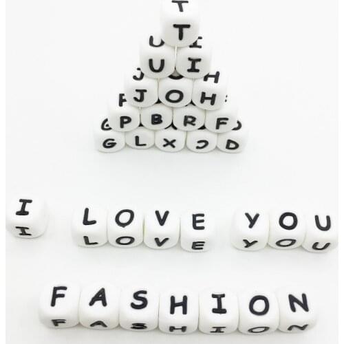 Silicone letter beads.BPA free,DIY loose beads for teething necklace and pacifier clip 200pcs/lot for Letter beads