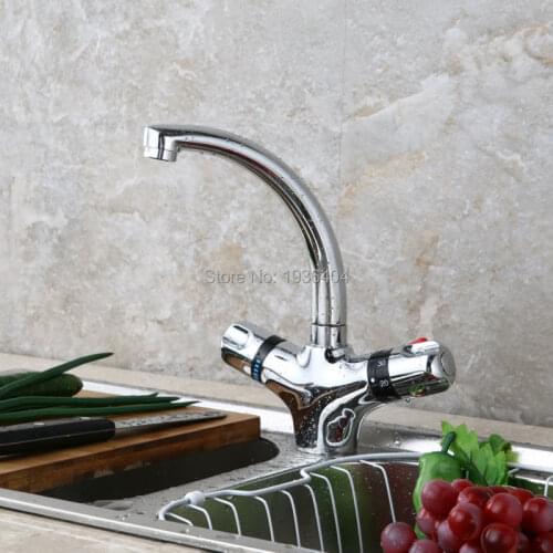 Bathroom Basin Faucet Thermostatic Mixing Valve Dual Handles Torneira Hot and Cold Temperature Control Taps TR506