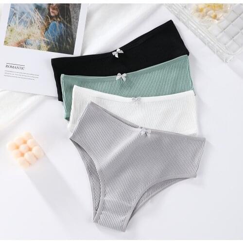 Sexy Cotton Panties for Woman Underwear Soft Solid Pantys Womens Underpants Girls Lingerie Briefs Comfort Ladies Intimate M-XL
