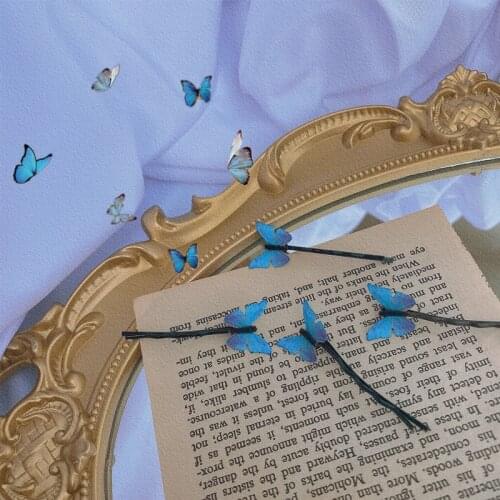 1/2/4PCs Hair Clip Retro Blue Butterfly Hair Clip Hair Accessories Girl Female Hairpin Character Clip Hair Clip Styling Tools