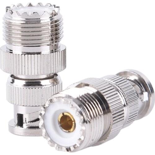 1pc BNC Male Plug To UHF SO239 PL-259 Female Jack RF Coaxial Adapter Cable Connector