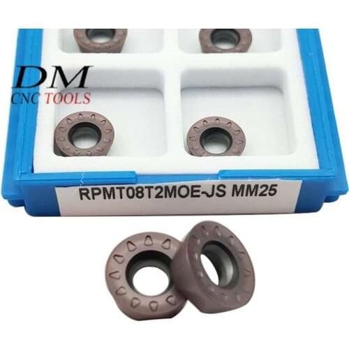 RPMT08T2MOE-JS Round blade Milling insert Universal material for SRDPN/ EMR Tool 10pcs