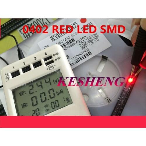 200pcs 0402 Led Surface Mount 0402 Red Smd/smt Led Super Bright Lamp Lights-emitting Diodes 0402 SMD LED 620-625NM