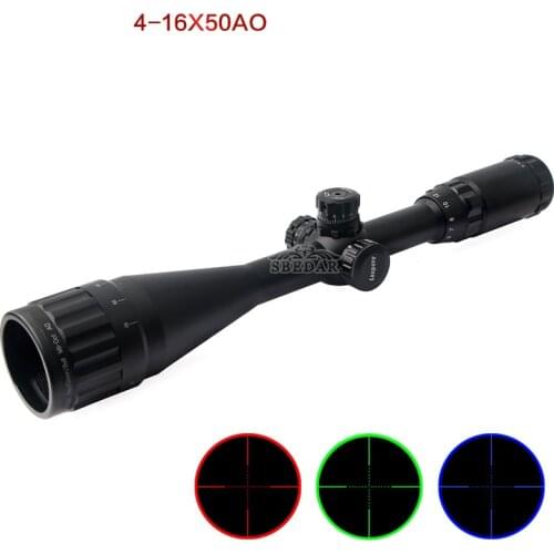 4-16X50 AOE Scope Optics Rifle Sight Tactical Riflescope Hunting Scopes Full Size Glass Etched Reticle Air Rifle Scope