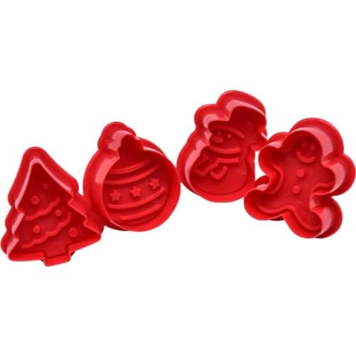 4pcs Baking Cutter Mould Mold Plunger For Fondant Cake Cookie Biscuit Pastry Kitchen J2Y