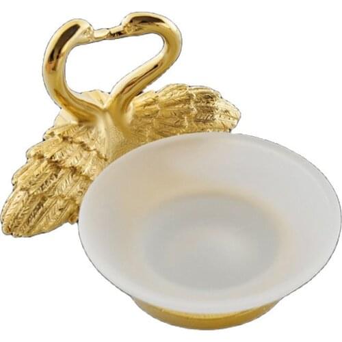 MB-0961-9A Bathroom Accessories Bath Hardware Set Golden Color Swan Toilet Paper Holder Towel Rack Tissue Holder Roll Paper