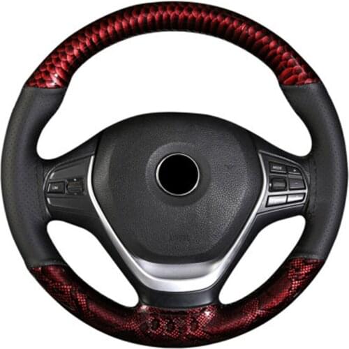 Car Accessories Steering Wheel Cover DIY Artificial leather with dragon pattern 5 colors With Needle and Thread Four seasons