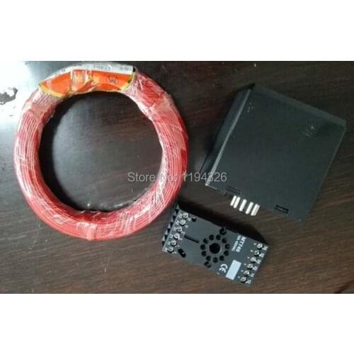 110v 230v dual two Channel black Loop Detector with 1.0mm*50m coil set Barrier Digital Vehicle Detector Systems
