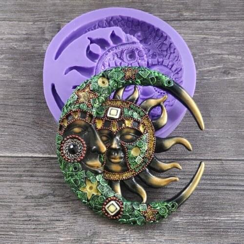 European Style Moon Sun Mold Jewelry Epoxy Resin Casting Jewelry Tool Making Resin Diy Craft Home Decoration Dropshipping