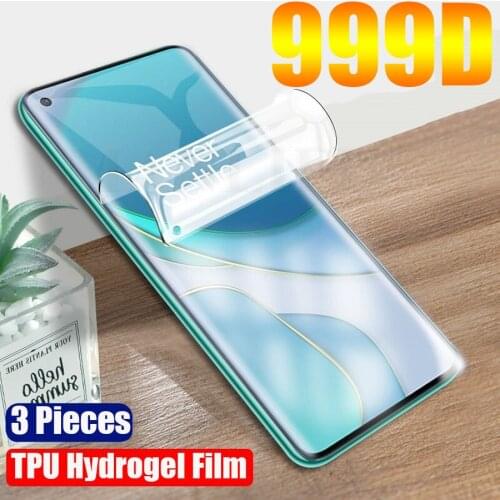 3Pcs Full Cover Hydrogel Film For OnePlus 9 Nord 7T 8 Pro Soft TPU Screen Protector OnePlus 9 Nord N10 7T Pro 5T 8T 8 No Glass