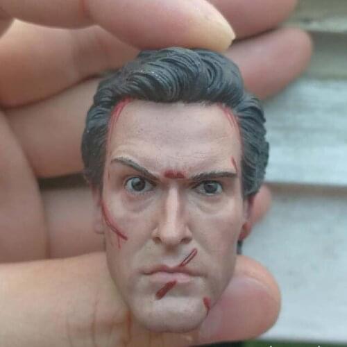 Delicate Painting Hot 1/6 Scale Evil Dead 2 Ash Williams He Head Sculpt Fit 12" Figure