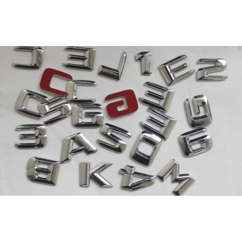 Chrome Trunk Letters Number Emblem Emblems Badges for Mercedes Benz AMG W176 W204 W205 X117 X156 X253 W166 W212 W213 W221 W222