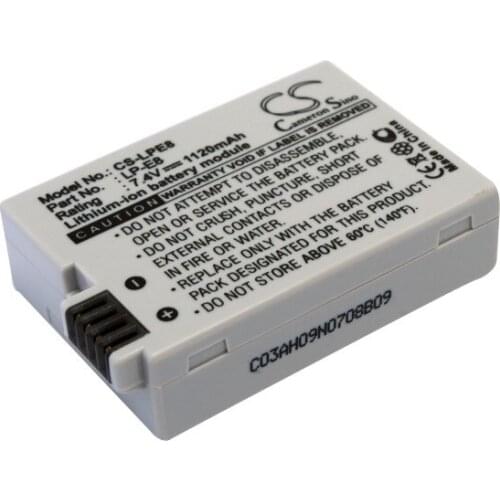 Cameron Sino Camera Replacement Li-ion Battery 1120mAh For LP-E8 Philips EF-S, EOS 550D, EOS Free Tools