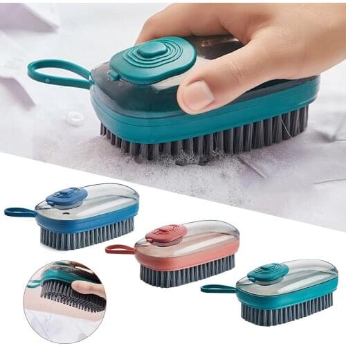 Creative multifunctional soft-bristed shoe brush, laundry brush,automatic liquid addition brush,kitchen hydraulic cleaning brush