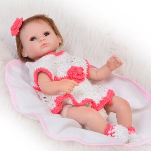 42cm Doll Reborn Baby adorable Girl Handmade Cotton Body Lifelike white skin fashion Toys bonecas play hosue toddler for sale