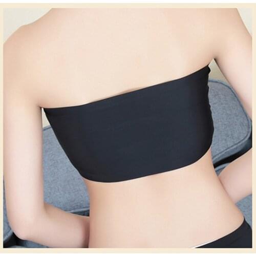 Summer Women Sexy Tube Top Strapless Black Bandeau Sleeveless Sports Bra Underwear Wrap Chest NOV99