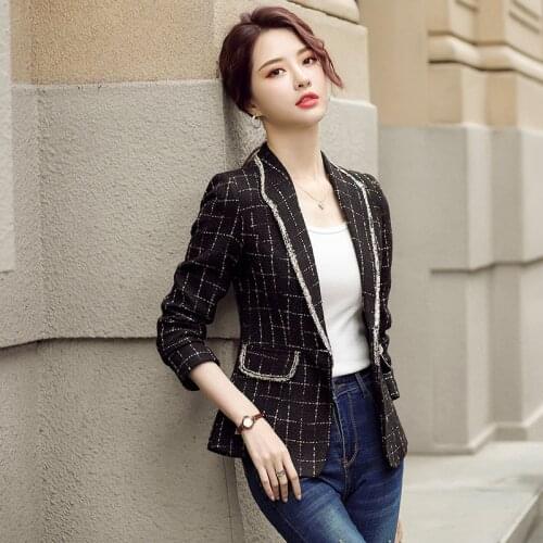 Женские твидовые пиджаки Longqibao China At AliExpress