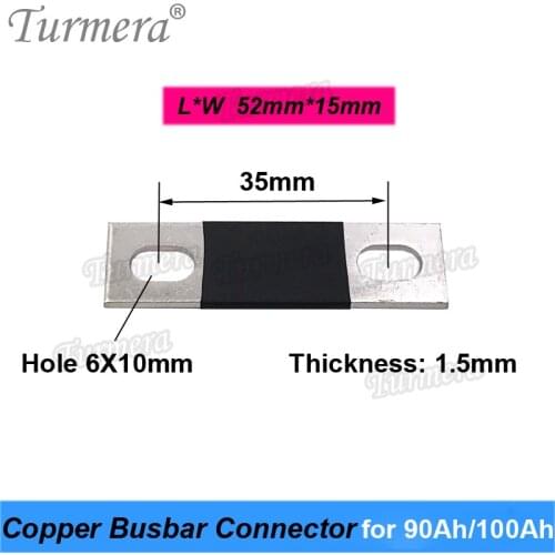 Copper BusBars Connector for 3.2V Lifepo4 Battery 90Ah 100Ah Assemble for 36V E-Bike for Solar Energy System Use 20Piece Turmera