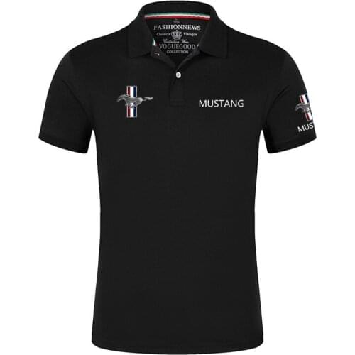 NEW for Mustang Shirts Men Summer Short Sleeves T Shirt Brand Classic Male Cotton Casual Sport Customize Tops