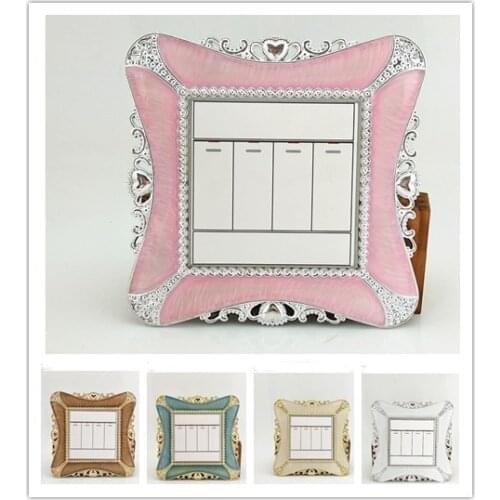 Switch Stickers Resin Single Light Switch Surround Socket Finger Plate Panel Wall Decorative Stickers 1 PC