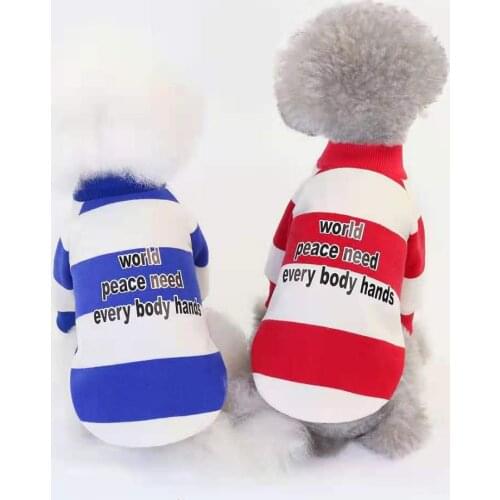 Dog clothes for small dogs autumn winter striped warm dog hoodies Puppy pet cat Yorkshire Chihuahua Costume dog sweaters