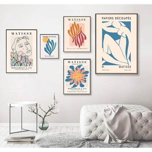 Retro Matisse Poster And Prints Abstract Wall Art Canvas Painting Colorful Plant Picture For Living Room Nordic Home Decor