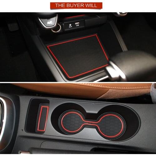 For Kia Rio 4 X-Line RIO 2017 2018 2019 Interior Door Groove Mat Gate slot mat Door Pad/Cup Non-slip Non-slip mats Car sticker