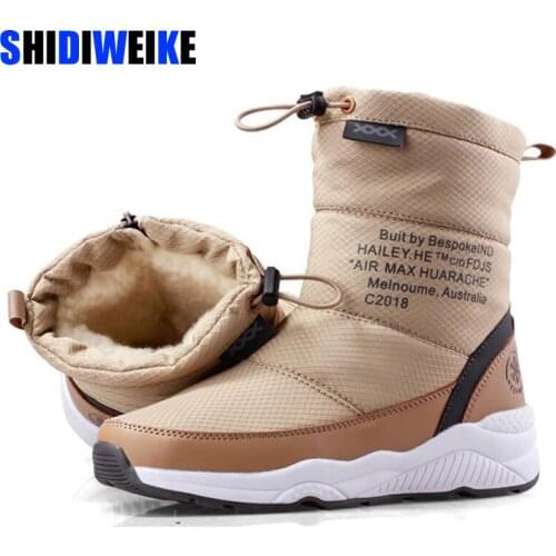 Snow Boots Womens Boots Non-slip zipper Women Winter Boots Fur Warm Ankle Boots For Women Down waterproof Booties Botas Mujer