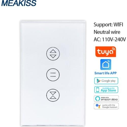 Rolling shutter touch switch garage shop door dedicated motor smart switch WIFI network Tuya app remote Alexa Google control