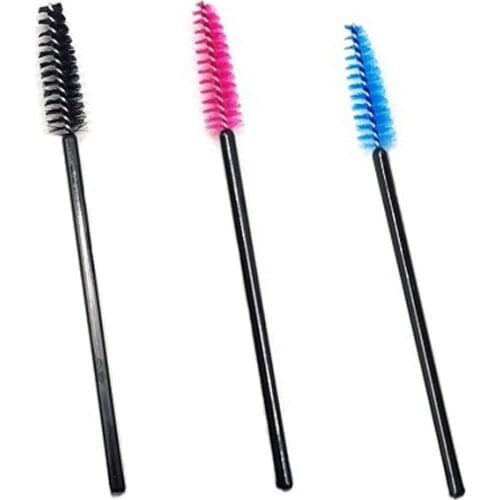 25/50pcs Eyelash Extension Disposable Eyebrow Brush Curler Cosmetic Set Makeup Tools Silicone Gel Eyelash Comb Mascara Wands