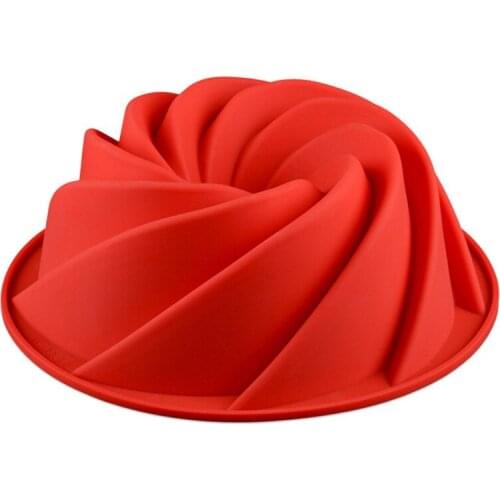 Silicone Screw Shape Baking Cake Mold Pan For Savarin Kouglof Chiffon Angel Food Bread Baking Tools Bakeware Accessories