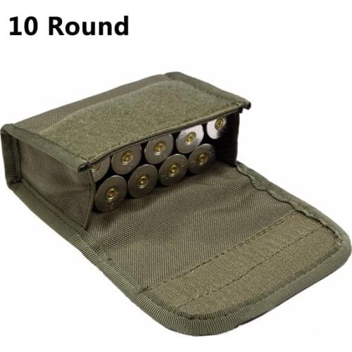Tactical Molle 10 Round Shot Shotshell Reload Holder Pouch For 12 Gauge/20G Magazine Pouch Ammo Round Airsoft Cartridge Holder