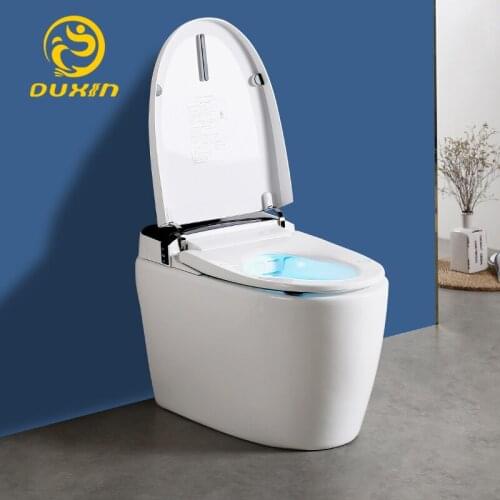 All-in-one Wc Smart Fully Toilet Seat Automatic Self Clean Public English voice playback for intelligent 110 Voltage