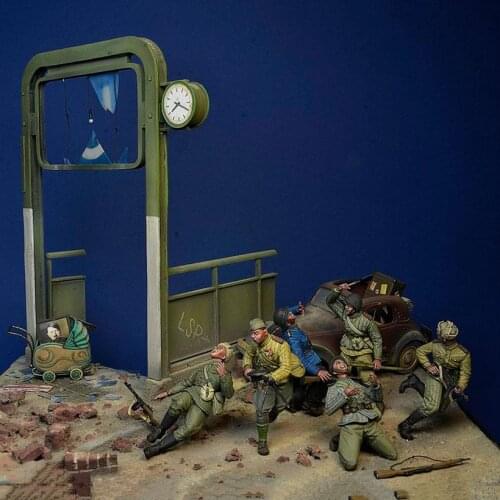 Unassambled 1/35 modern crew man include 6 Resin figure miniature model kits Unpainted