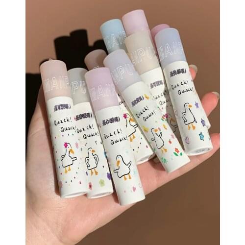 Veludo fosco brilho labial bonito pato para maquiagem beleza longa prova batom feminino ac388