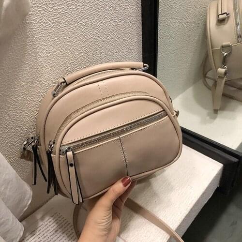 New style womens bag fashion womens handbag Pu solid color splicing one shoulder slant span bag satchels