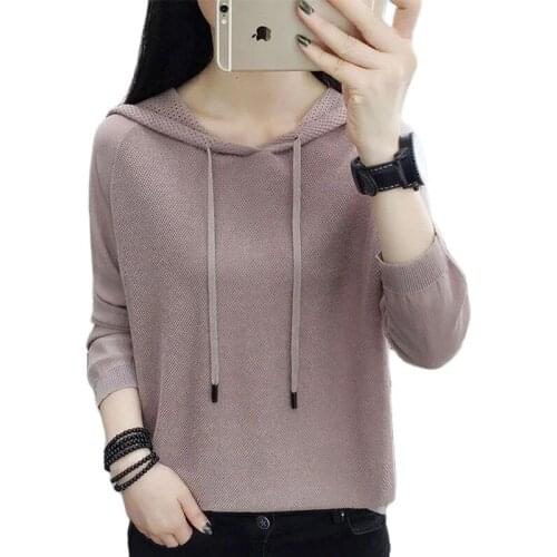 Hollow Out 3/4 Sleeve Womens Knitwear Thin Bottoming Shirt Spring Autumn Ladies Jackets Summer Female Sun Protection Top