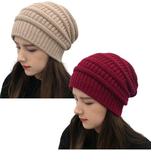 Women And Men 2021 Fashion Keep Warm Caps Winter Hat Wool Knitted Hat Five Bar Stripe Outdoor Thermal Cover Hat