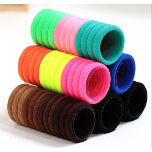 10pcs Candy Fluorescence Color Elastic Rubber Gum Hair Bands Ponytail Holders For Gils Women Hair Accessories Hair Ties Headband