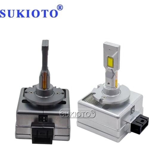 SUKIOTO 2PCS Car Light Canbus D1S D4S D2S Auto LED Headlight D3S D5S D8S Bulb 90W 20000LM Kit To Replace LED Conversion Lamps