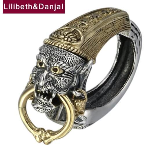 2019 Lucky Creative Ghost Multifunction Keychain Pendant 100% Real 925 Sterling silver Men Women Necklace Pendant 925 Jewelry P7