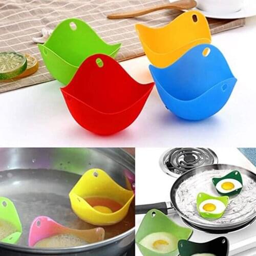 Kitchen 4 Pcs New Silicone Multi-function Egg Poacher Cook Pods Poached Baking Cup Mold Kitchen Steamed Cookware Kitchen Gadgets