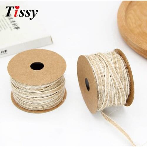 5Yard 2 Styles Jute Ribbon Wedding Party Burlap Ribbon Decor For Home Festival Vase Scrapbooking Decoration DIY Craft Supplies